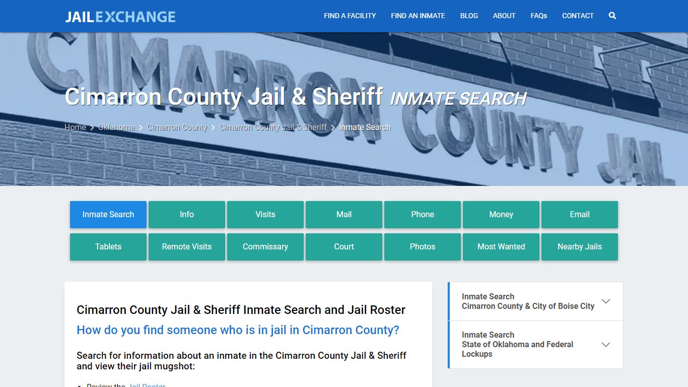 Cimarron County Inmate Search | Arrests & Mugshots | OK - Jail Exchange